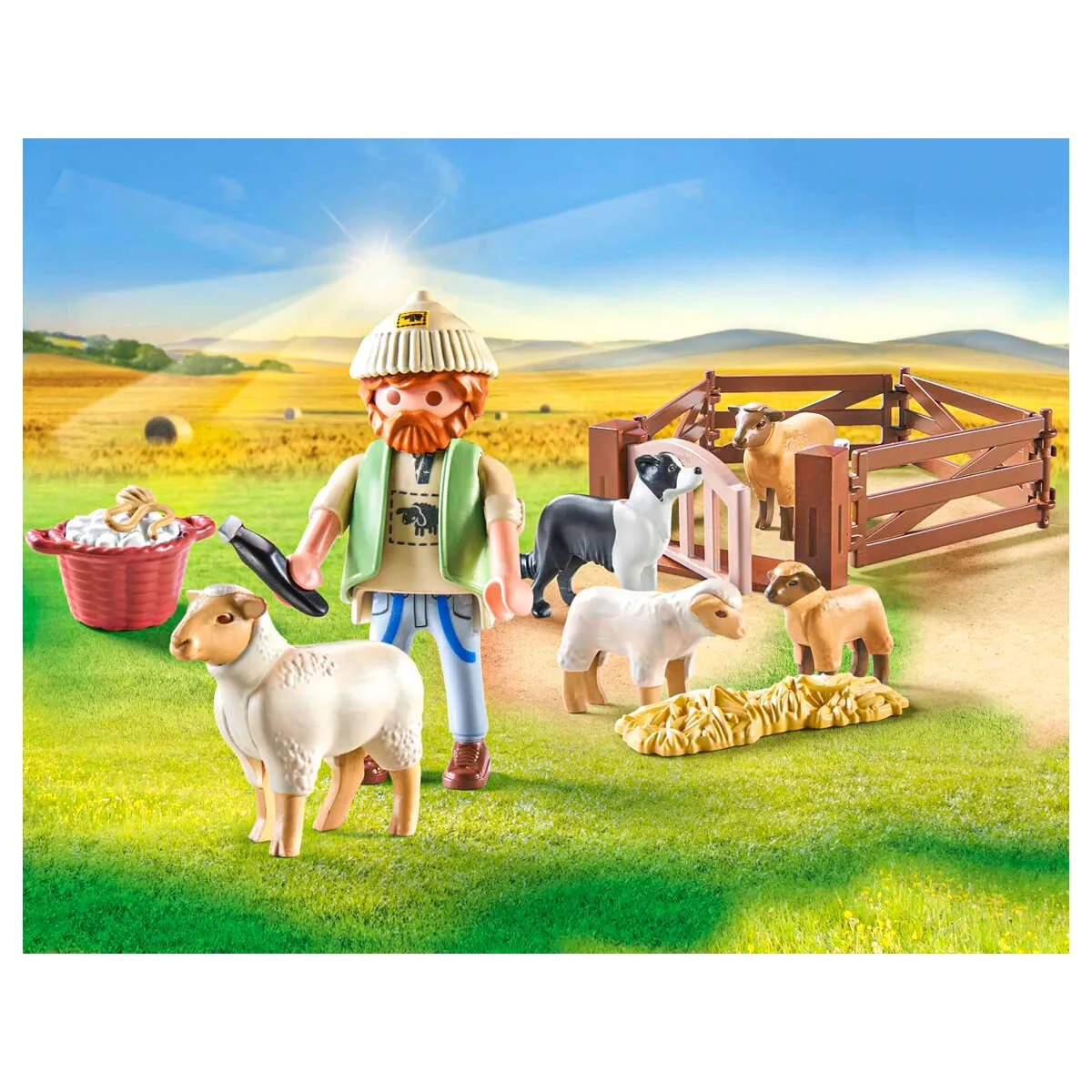 Playmobil Country: Young Shepherd with Flock of Sheep Playset