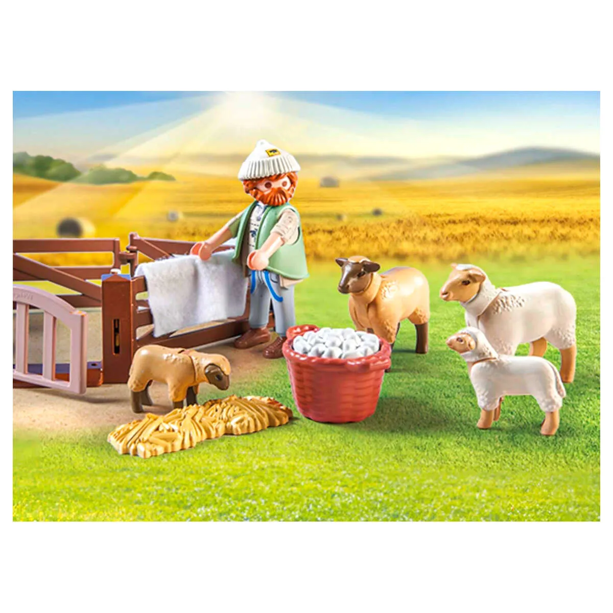 Playmobil Country: Young Shepherd with Flock of Sheep Playset