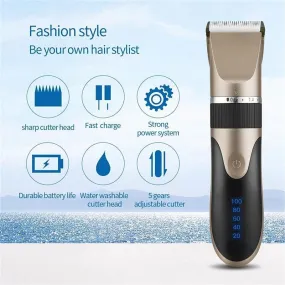 Professional Hair Trimmer Digital Usb Rechargeable Hair Clipper for