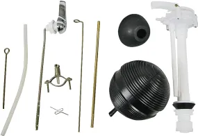 ProSource Toilet Tank Repair Kit, 1 Set-Piece, Black/Brass/Silver/White :BAG: QUANTITY: 1