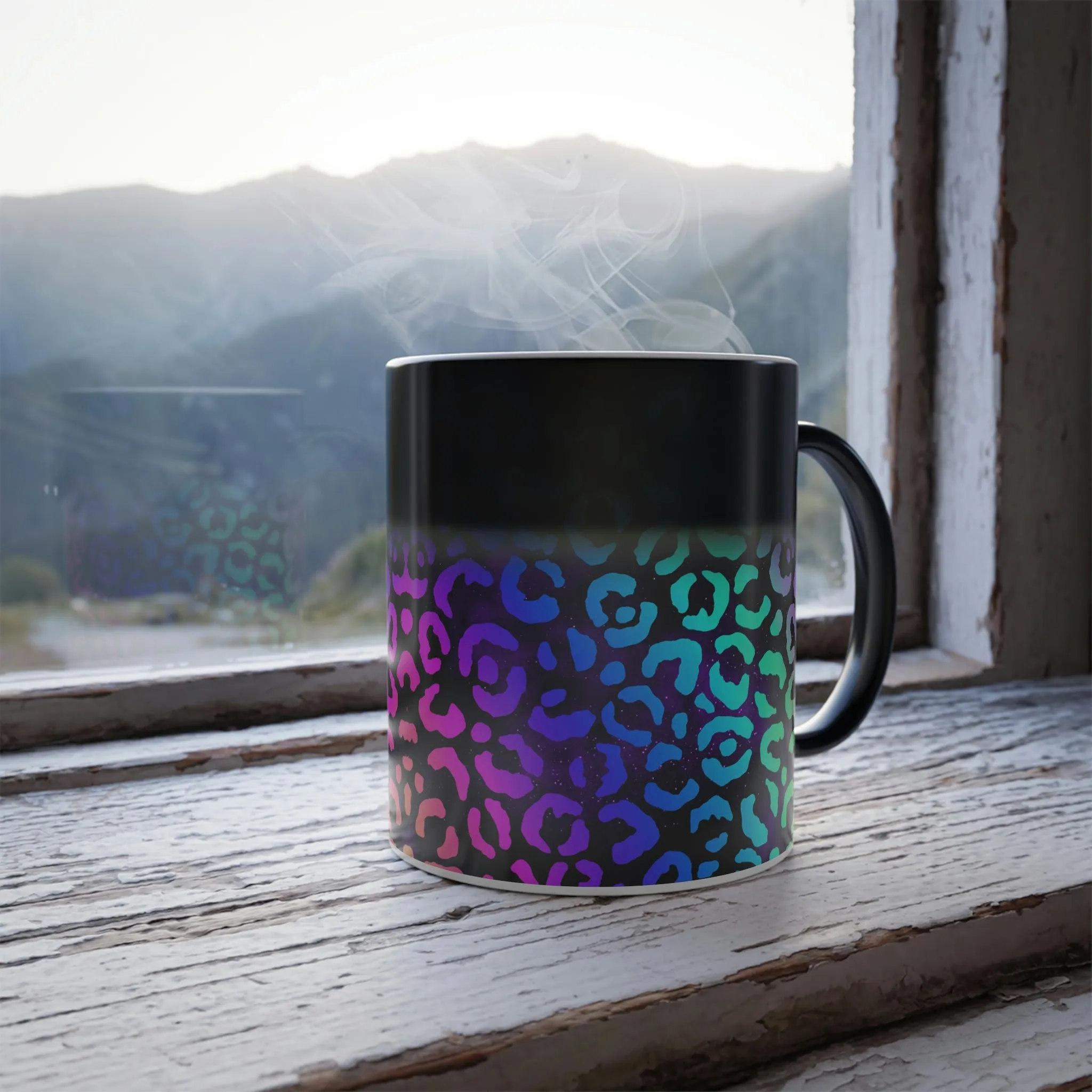 Rainbow leopard 11oz Color Morphing Mug