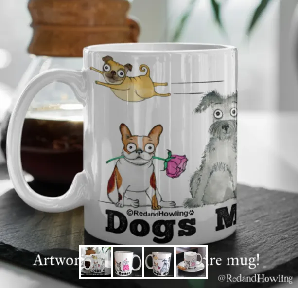 Red and Howling Mugs Coffee Cups