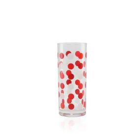 Red / White Polka Dot Glassware