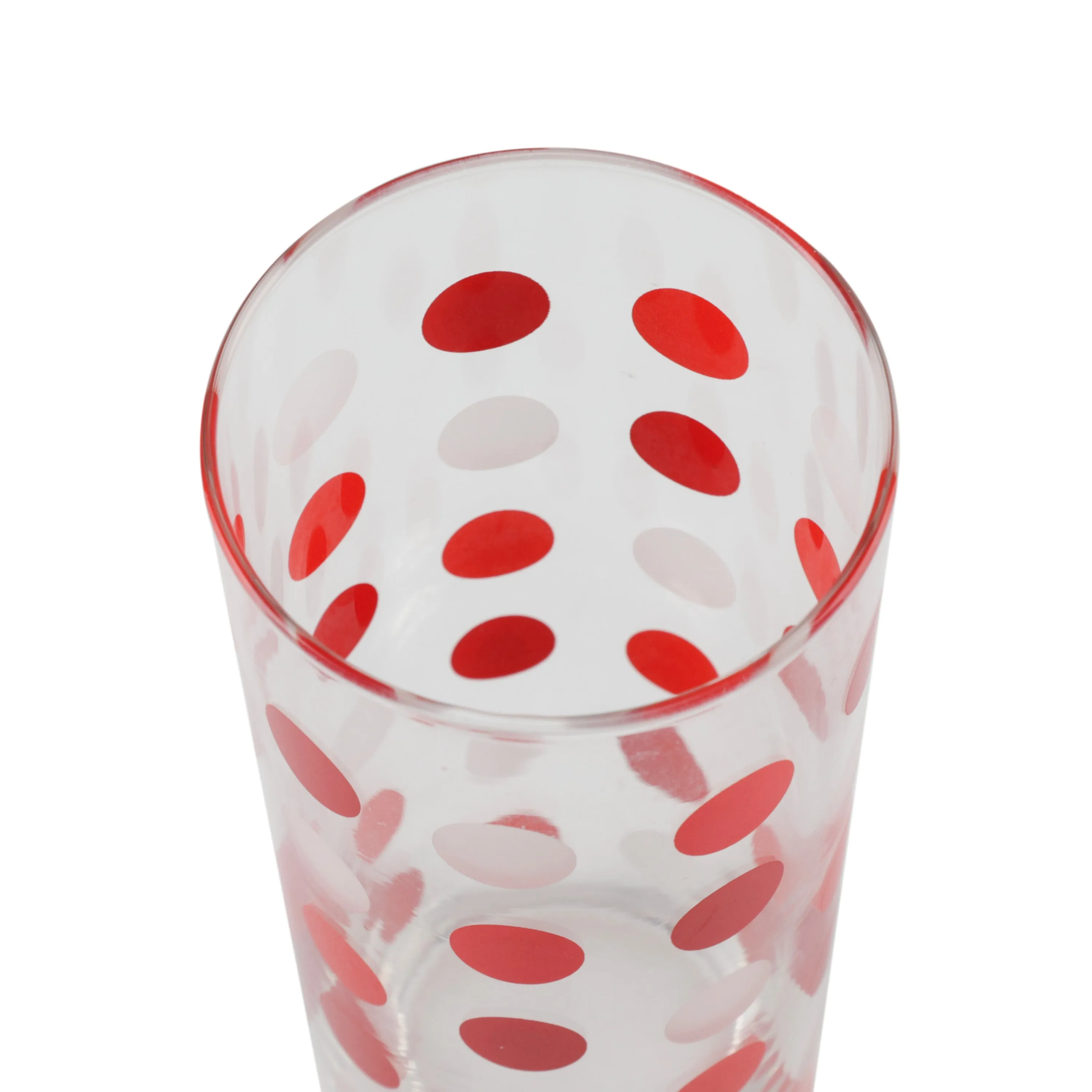 Red / White Polka Dot Glassware