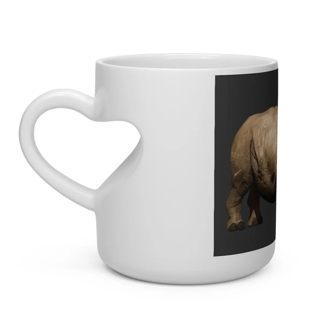 Rhino Heart Shape Mug