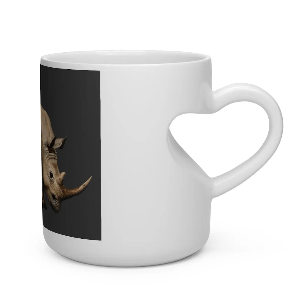 Rhino Heart Shape Mug