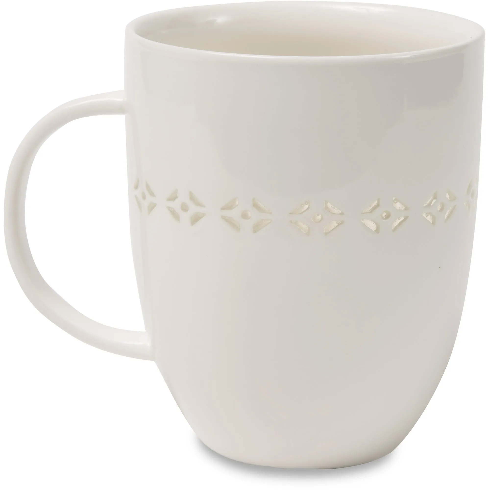 Run on Coffee 24 oz Pierced Porcelain Cup