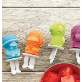 Safari Green Animal Ice Pop Maker with 4 Popsicles Molds | 7 x 6 x 4 inches