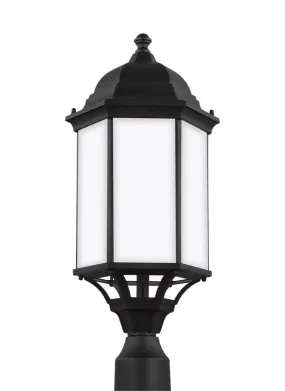 Sevier Collection - Large One Light Outdoor Post Lantern | Finish: Black - 8238751EN3-12