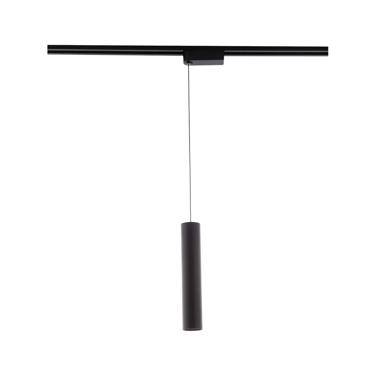 Silo LED Pendant Head 20W 3000K, Halo, Black with White Collar