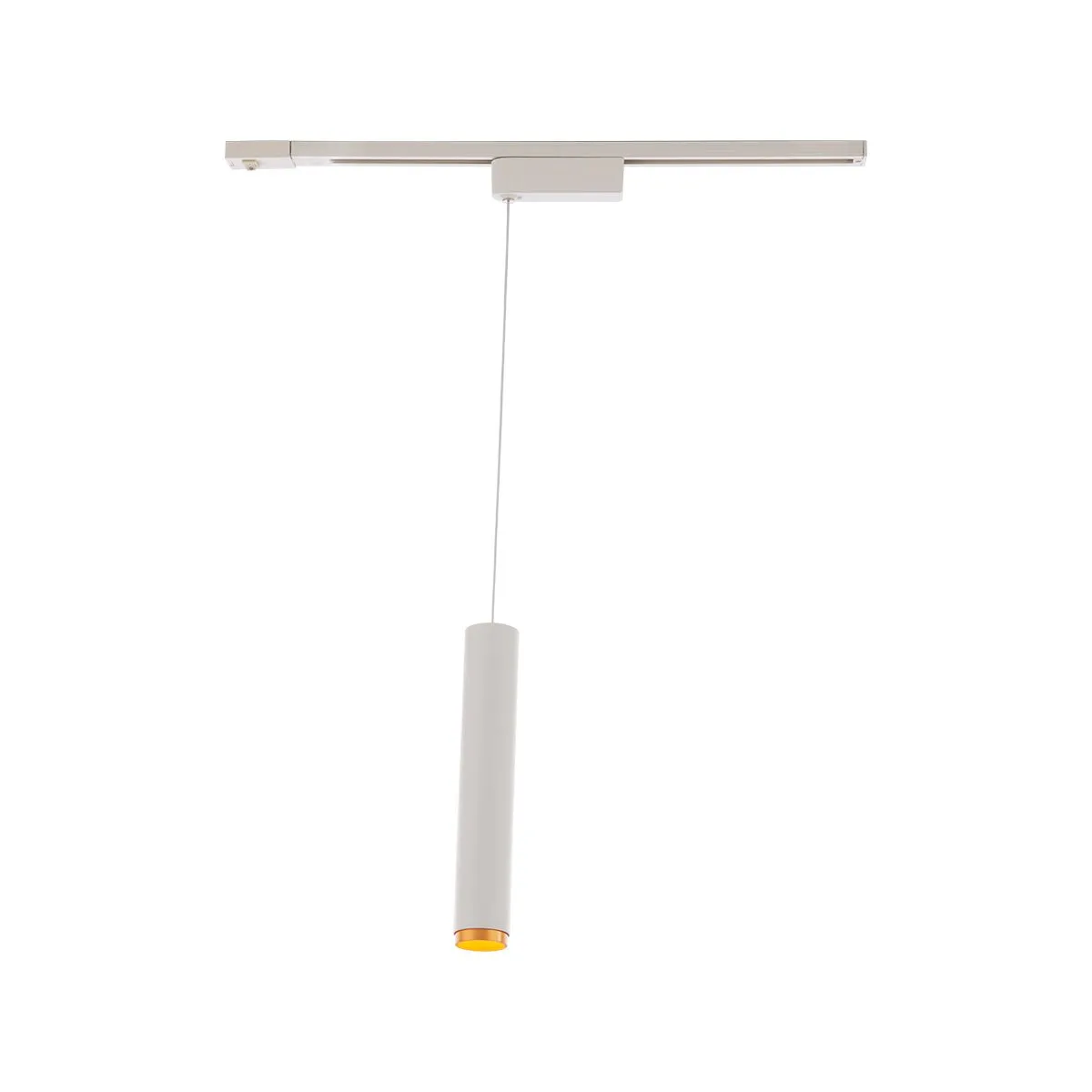 Silo LED Pendant Head 20W 4000K, Halo, White with Gold Collar