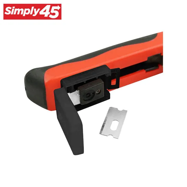 Simply45 - S45-C101 - ProSeries - All-In-One RJ45 Crimp Tool - Built-in Stripper / Cutter / Tool Lock / Click Socket / Blade Storage - for Simply45 RJ45 Pass-Through & Standard WE/SS Modular Plugs