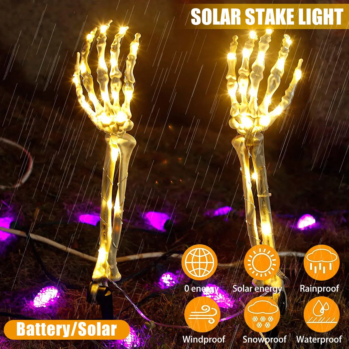 Skeleton Arm Solar Outdoor Lights