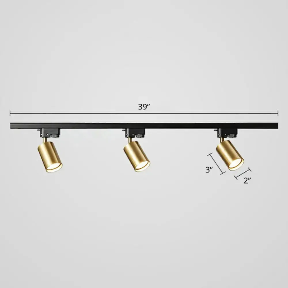 Sleek Tube Track Spotlight: Modern Metallic Semi Flush Ceiling Light for Bars