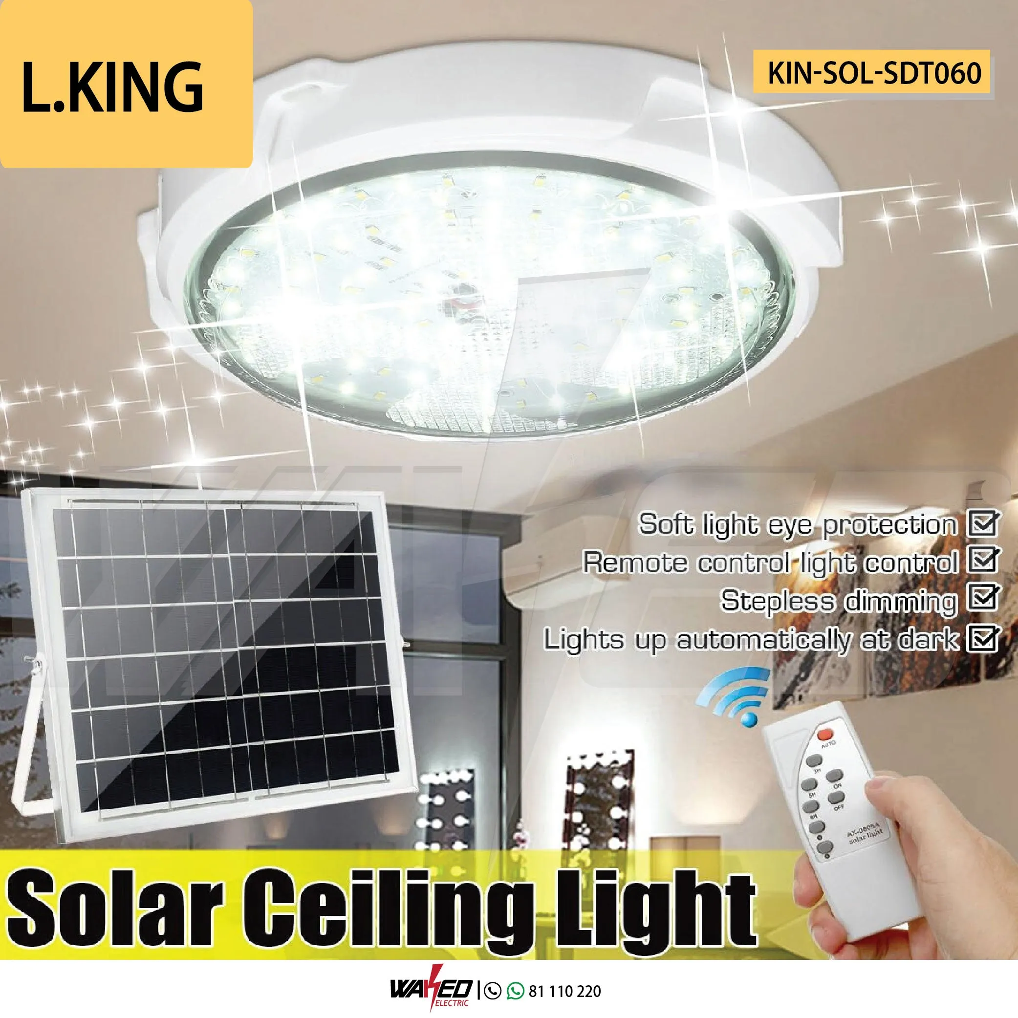 Solar Ceiling Light -60W - L.King