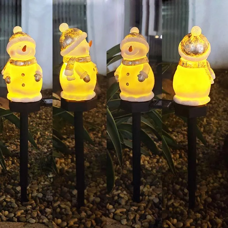 Solar Garden Christmas Snowman LED Waterproof Lawn Light