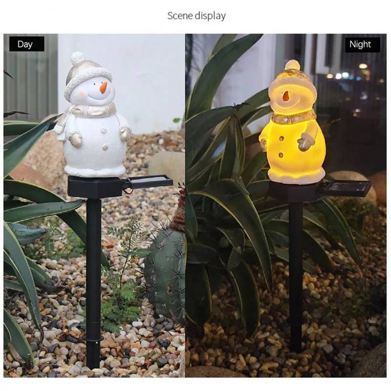 Solar Garden Christmas Snowman LED Waterproof Lawn Light