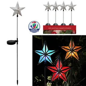 Solar Powered Star LED Garden Stake 35 in. QTT300ABB