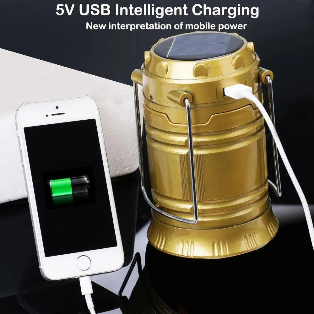 Solar/Rechargeable 6-W Led Light Lantern Lamp Inbuilt Mobile Usb Power Bank