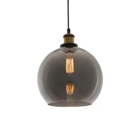 Spheroid Glass Pendant Light Smoke | Amber