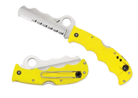 Spyderco Assist Salt Lightweight Yellow - Combo Black Carbide Tip