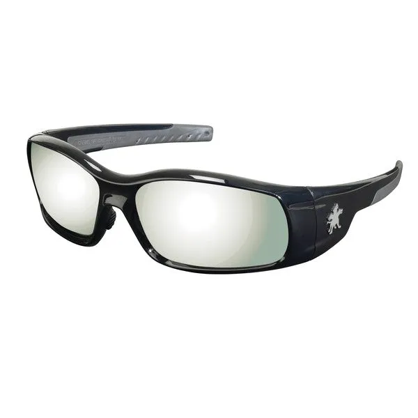 SR117 MCR Safety Swagger SR1 Series Safety Glasses, Silver Mirror Lens