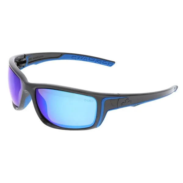 SR438B MCR Safety Swagger SR4 Series Safety Glasses, Blue Diamond Mirror Lens