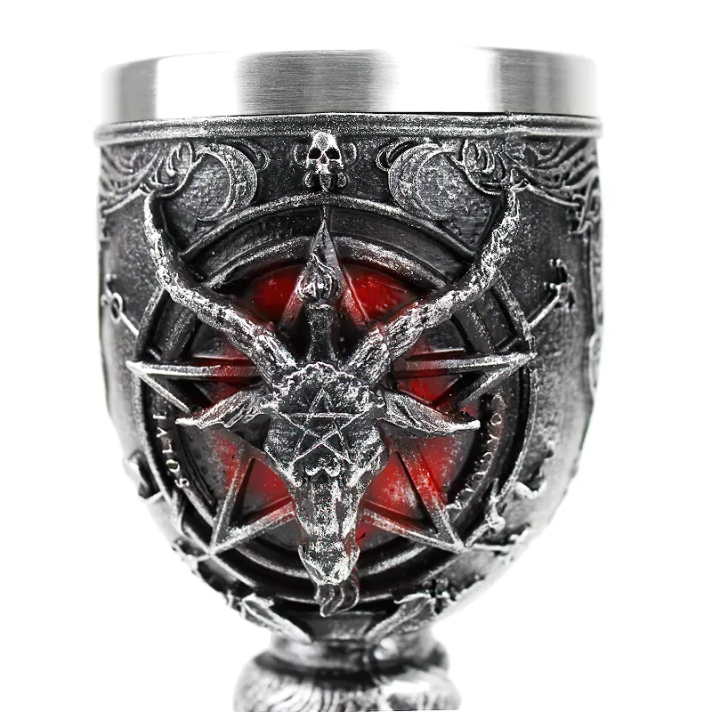 Stainless Steel Drinkware Cup / Pentagram Mystic Wine Glass