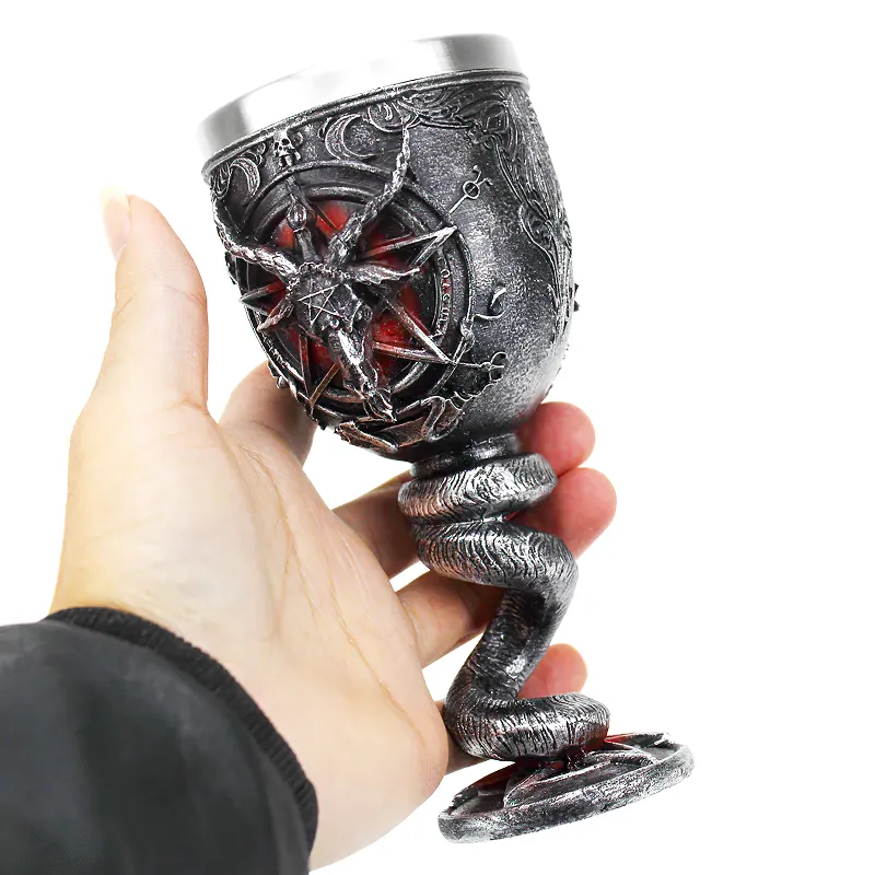 Stainless Steel Drinkware Cup / Pentagram Mystic Wine Glass