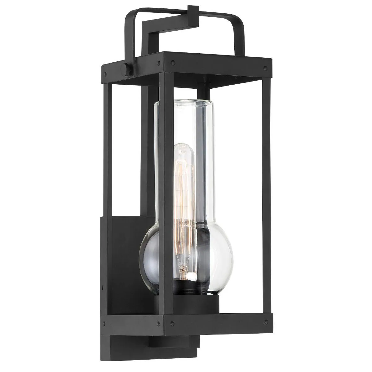 Sullivans Landing 16 in. Outdoor Wall Lantern Black Finish