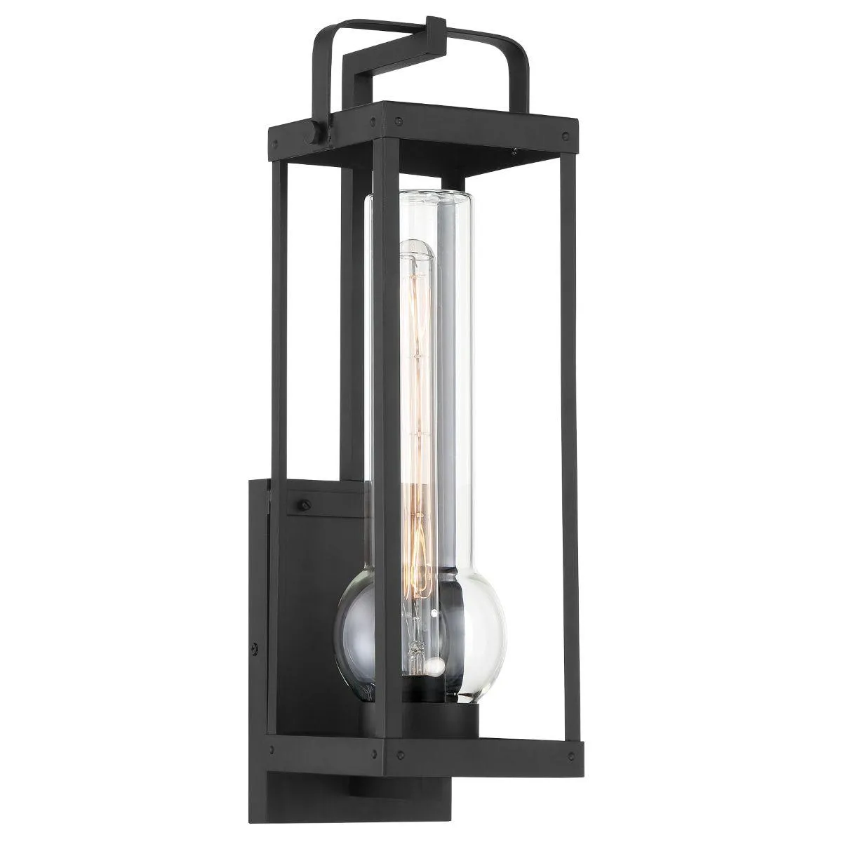 Sullivans Landing 20 in. Outdoor Wall Lantern Black Finish