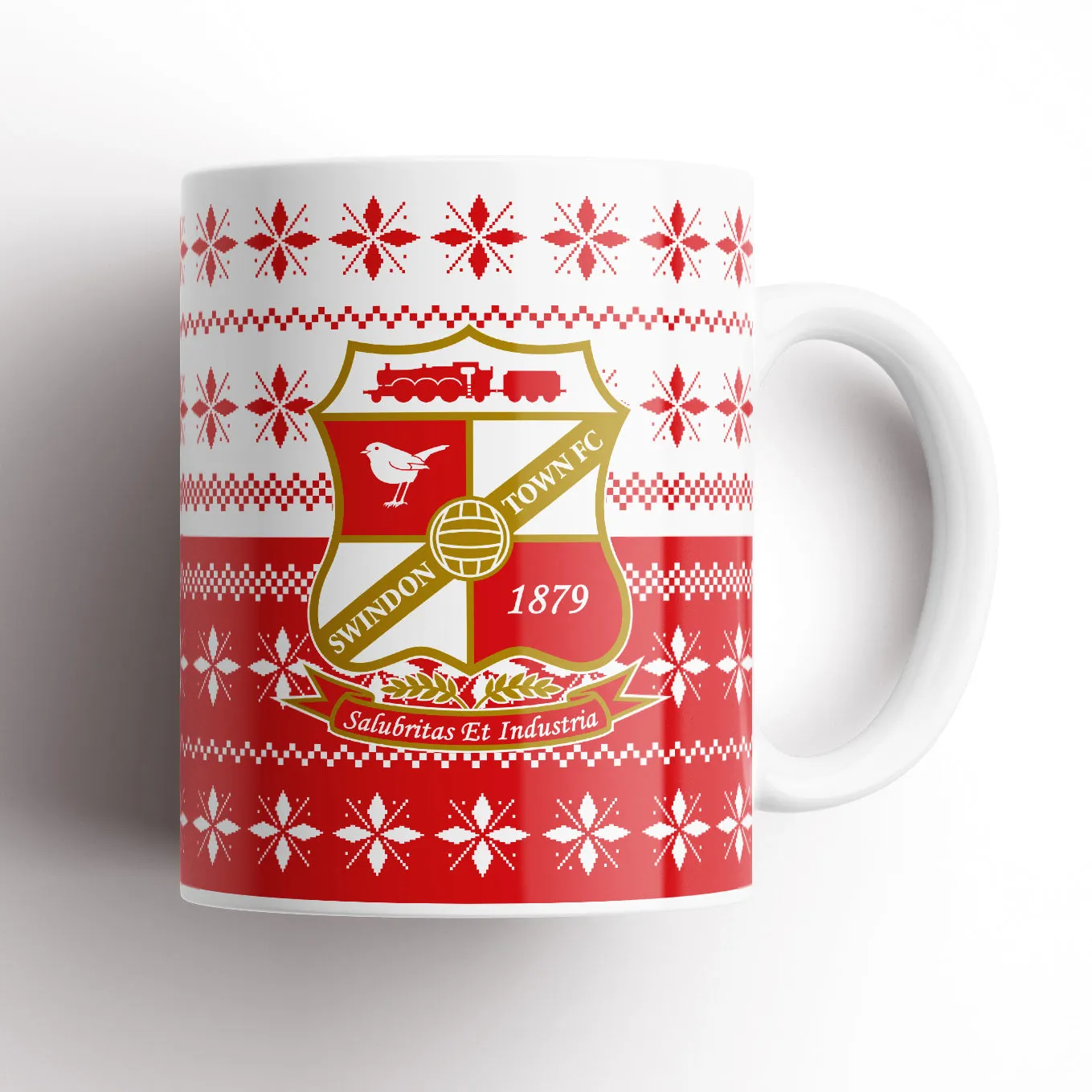 Swindon Town Knitted Halves Mug