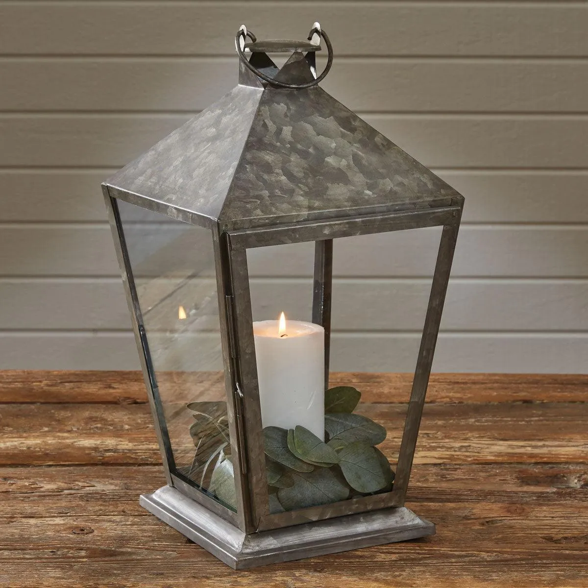 Tall Square Galvanized Lantern - Park Designs