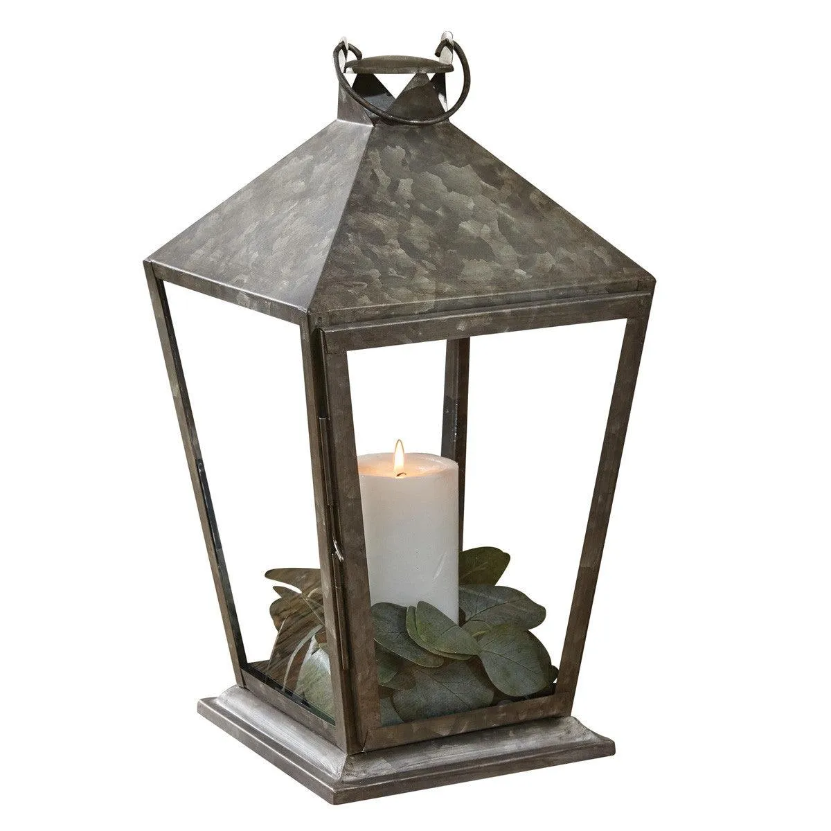 Tall Square Galvanized Lantern - Park Designs