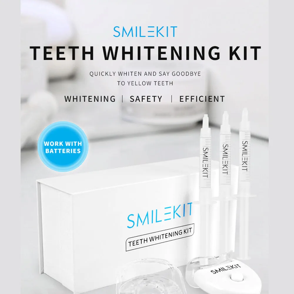 Teeth Whitening Kit with LED Light Professional Cleaning Machine- Battery Operated