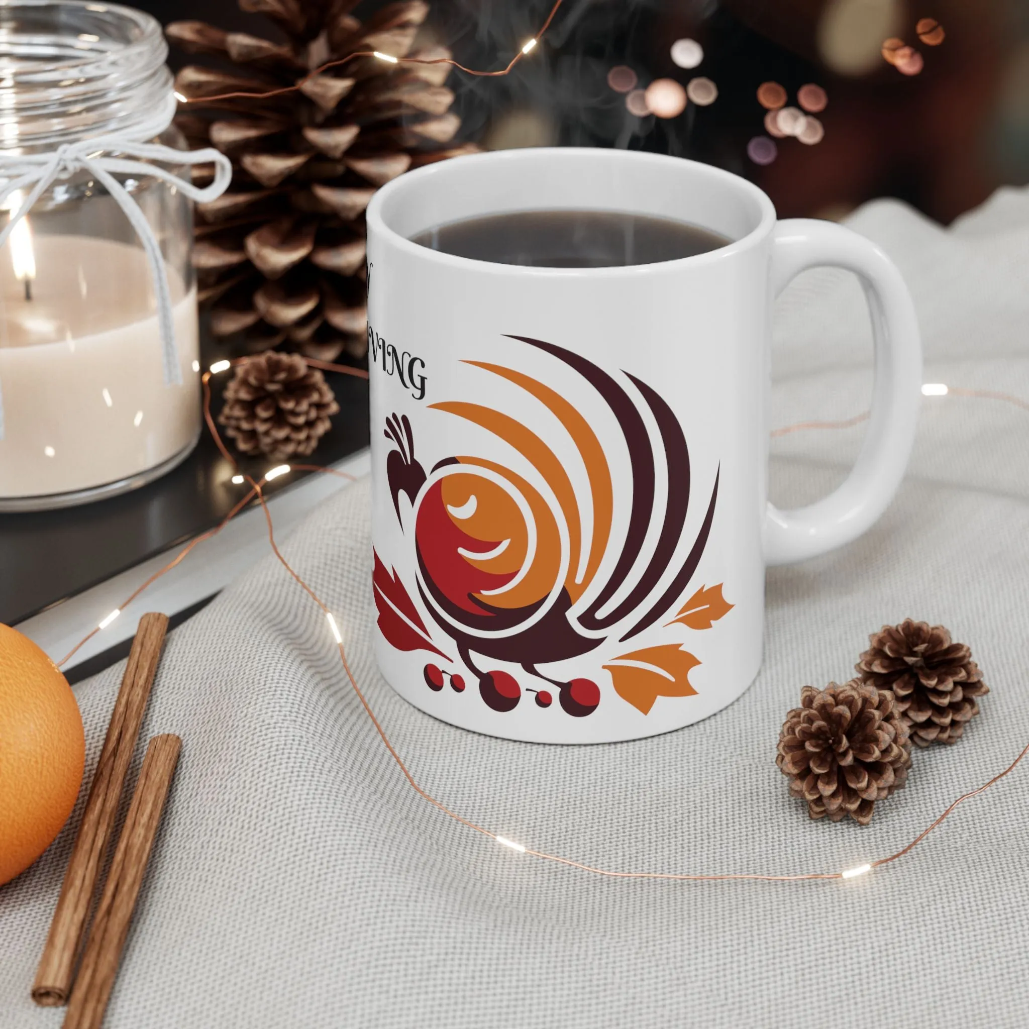 Thanksgiving Mug, Thanksgiving Coffee Mug, Turkey Mug, Turkey Logo Mug, Thanksgiving Gift Idea, November Mug, Happy Thanksgiving Mug