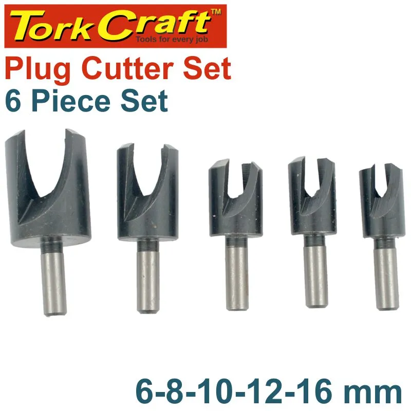 TORK CRAFT 5PCE PLUG CUTTER SET 6-8-10-12-16MM TC311024