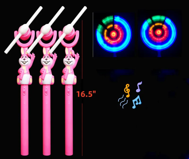 Toy Light Up Bunny Windmill Wands Wholesale