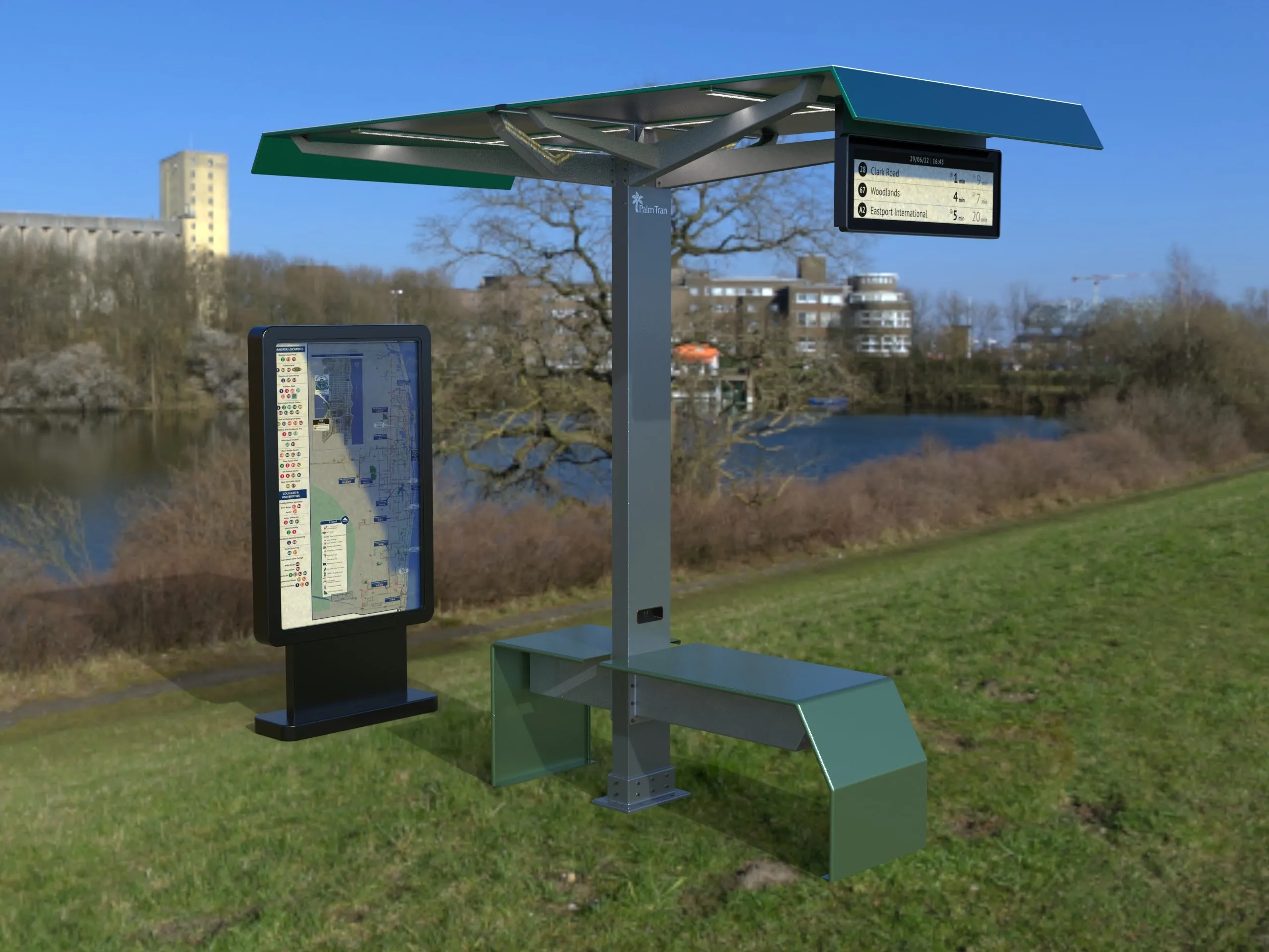 Tree Shelter | Solar Modular Transit Shelter