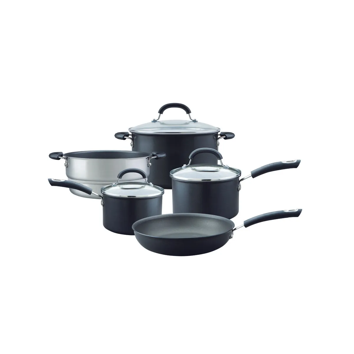 Ultimate Christmas Pan Set: Non-Stick Saucepan & Steamer Pan Set, Roaster, Oven Trays & Knives - 11 Pieces