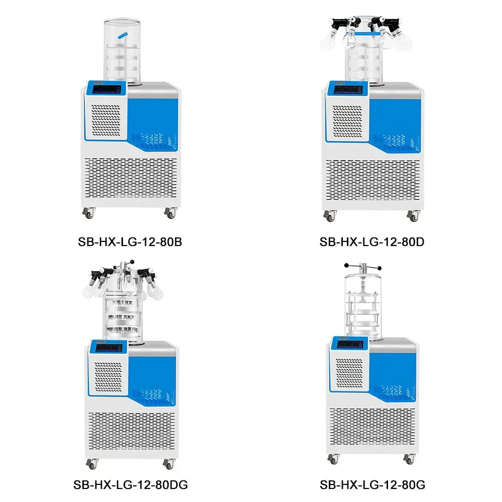 Vertical Freeze Dryer with Vaccum Pump, -80? Freeze-Drying Area 0.08 ? to 0.12 ?