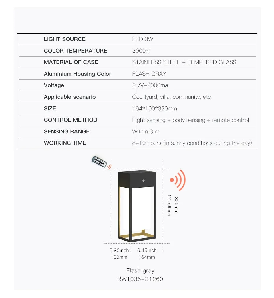 VZ Longve - Waterproof Modern Outdoor Wall Lamps Garden Cottage Landscape Porch