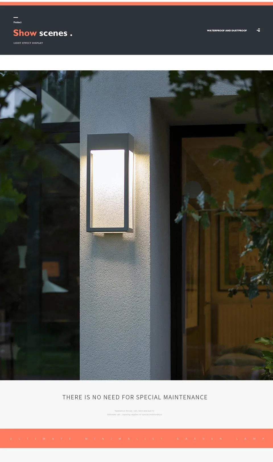 VZ Longve - Waterproof Modern Outdoor Wall Lamps Garden Cottage Landscape Porch