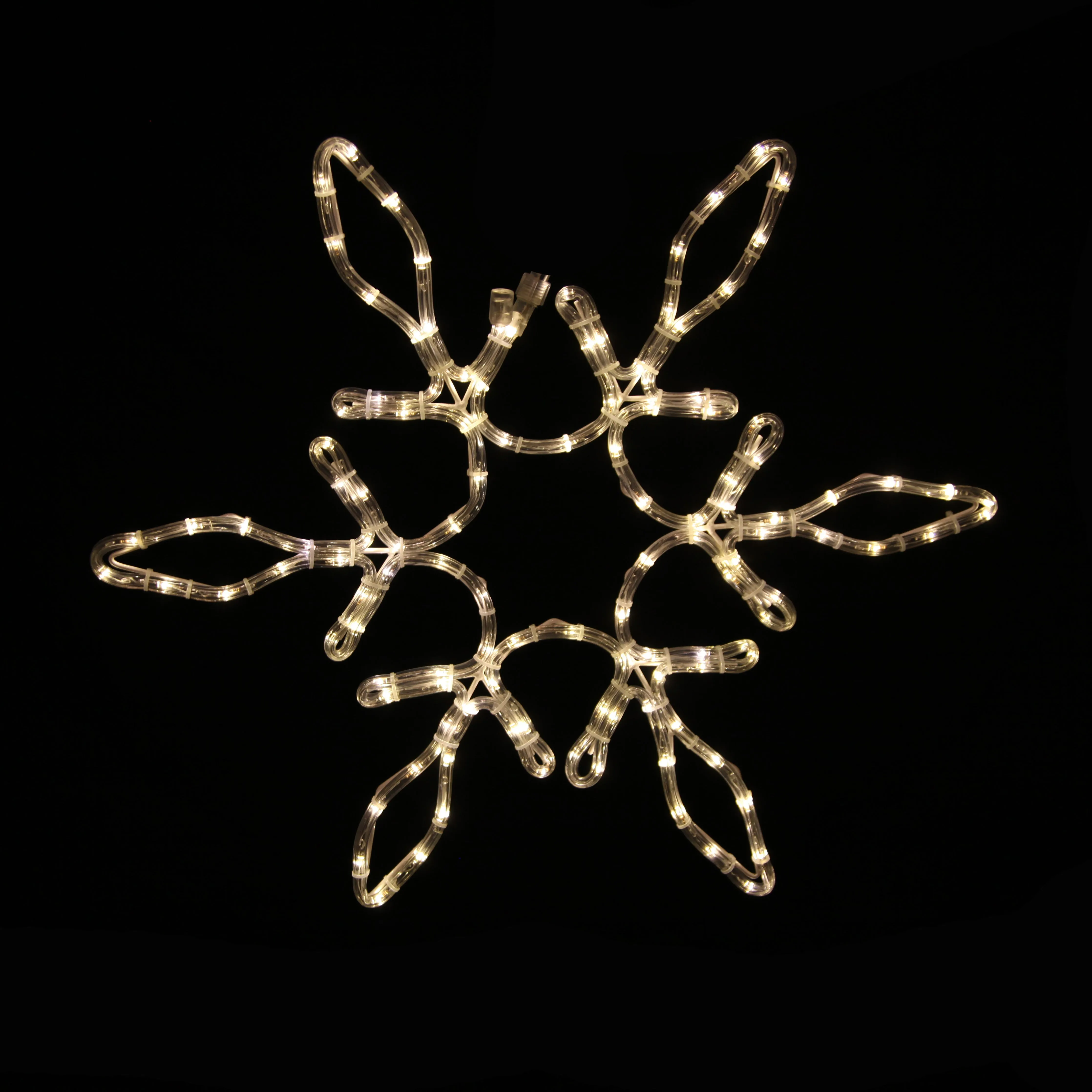 Warm White LED 48" Snowflake with Star in the Middle