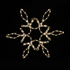 Warm White LED 48" Snowflake with Star in the Middle