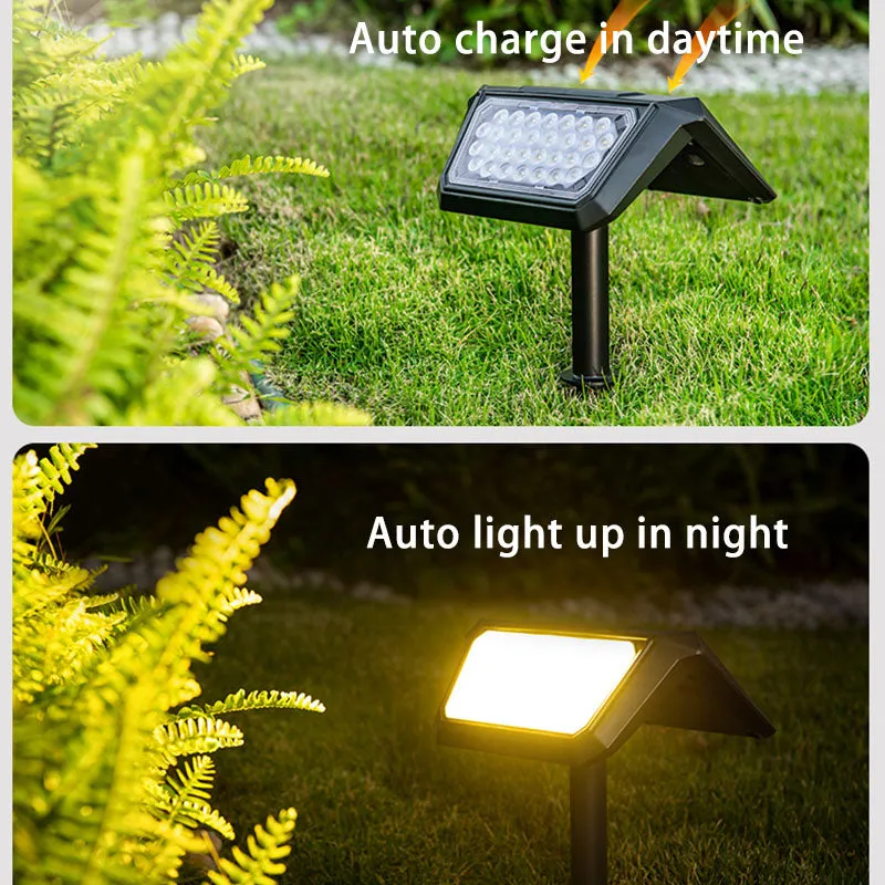 Waterproof Solar Spot Lights Outdoor Led Light Garden Stake Lights for Pathway Pool Area Tree Auto On/Off