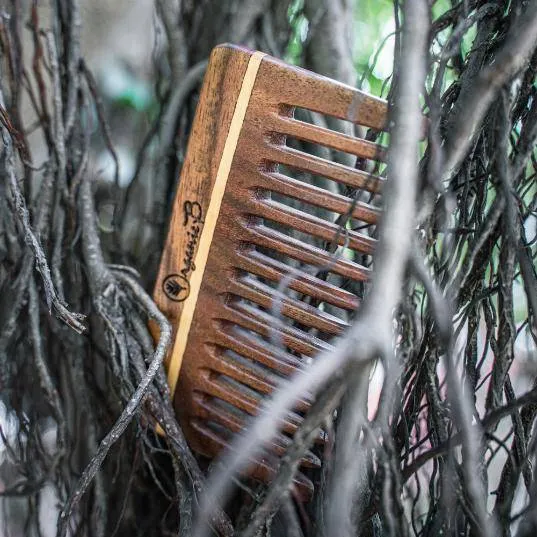 Wide Teeth Rosewood / Sheesham Comb for Shampoo and Detangling