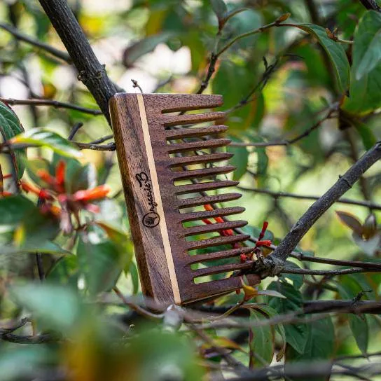 Wide Teeth Rosewood / Sheesham Comb for Shampoo and Detangling