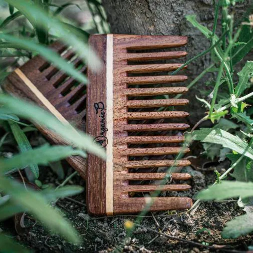 Wide Teeth Rosewood / Sheesham Comb for Shampoo and Detangling