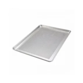 Winco ALXP-1318P 13" x 18" 16 Gauge Full Size Closed Bead Aluminum Perforated Sheet Pan